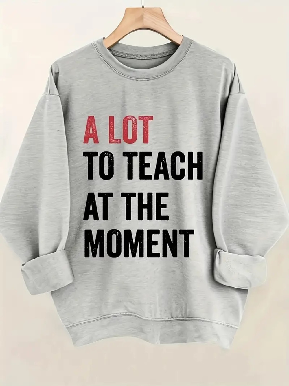 A Lot To Teach At The Moment Gray NWOT large see description